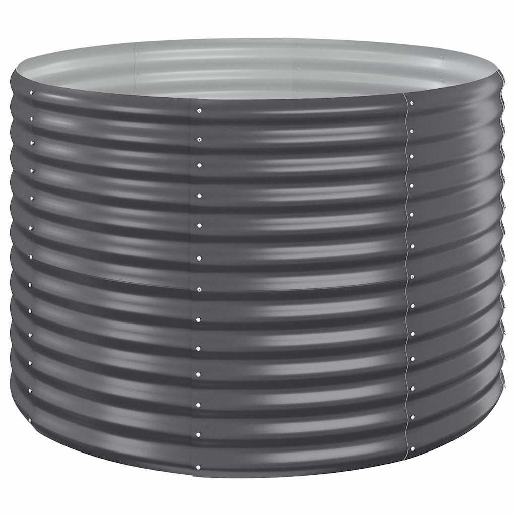 vidaXL Garden Raised Bed Galvanised Steel 100x100x68 cm Anthracite