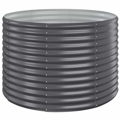 vidaXL Garden Raised Bed Galvanised Steel 100x100x68 cm Anthracite