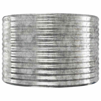 vidaXL Garden Raised Bed Galvanised Steel 100x100x68 cm Silver