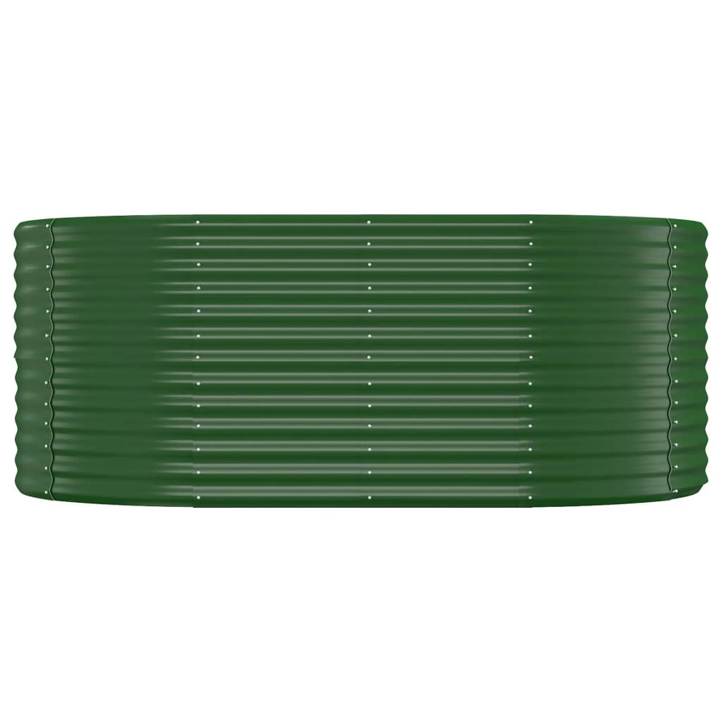 vidaXL Garden Raised Bed Powder-coated Steel 175x100x68 cm Green