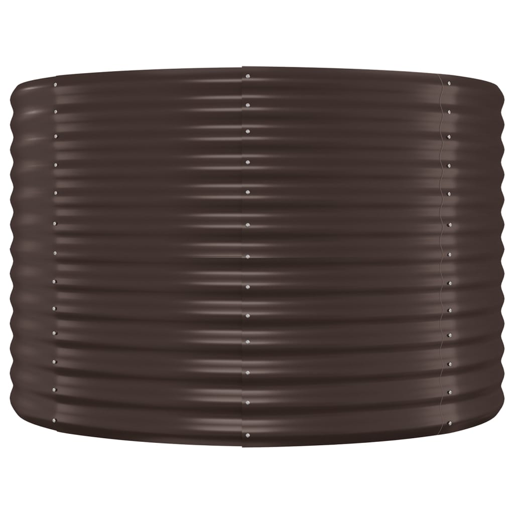 vidaXL Garden Raised Bed Powder-coated Steel 175x100x68 cm Brown