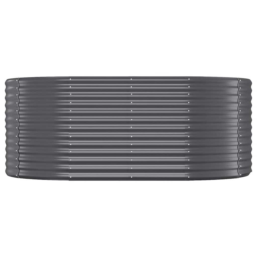 vidaXL Garden Raised Bed | Anthracite | Powder-coated steel | Large