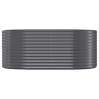 vidaXL Garden Raised Bed | Anthracite | Powder-coated steel | Large