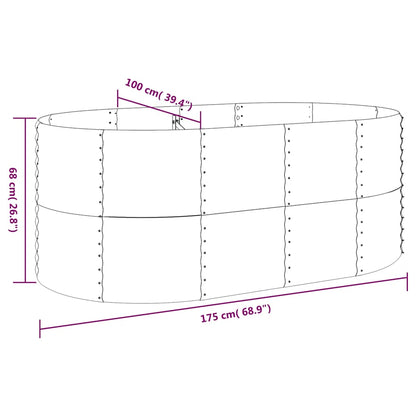 vidaXL Garden Raised Bed | Anthracite | Powder-coated steel | Large