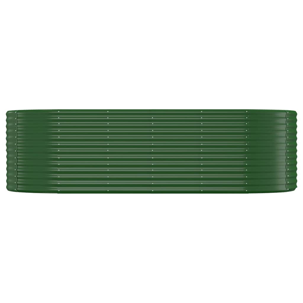 vidaXL Garden Raised Bed Galvanised Steel 249x100x68 cm Green