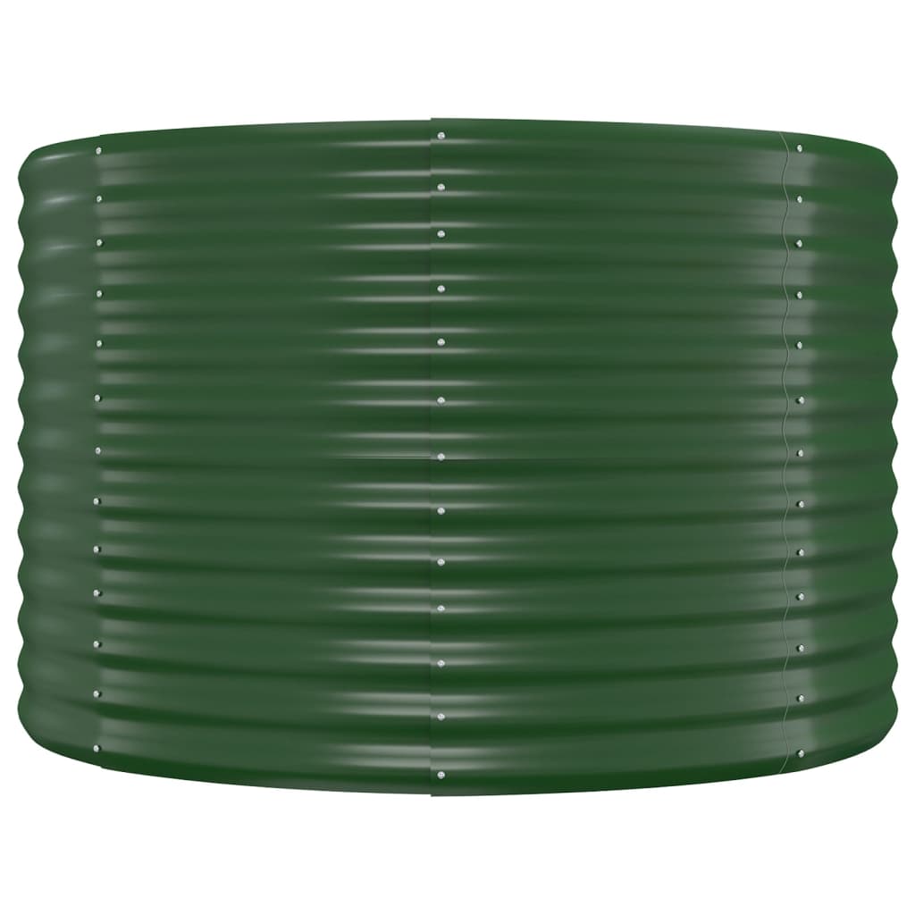 vidaXL Garden Raised Bed Galvanised Steel 249x100x68 cm Green