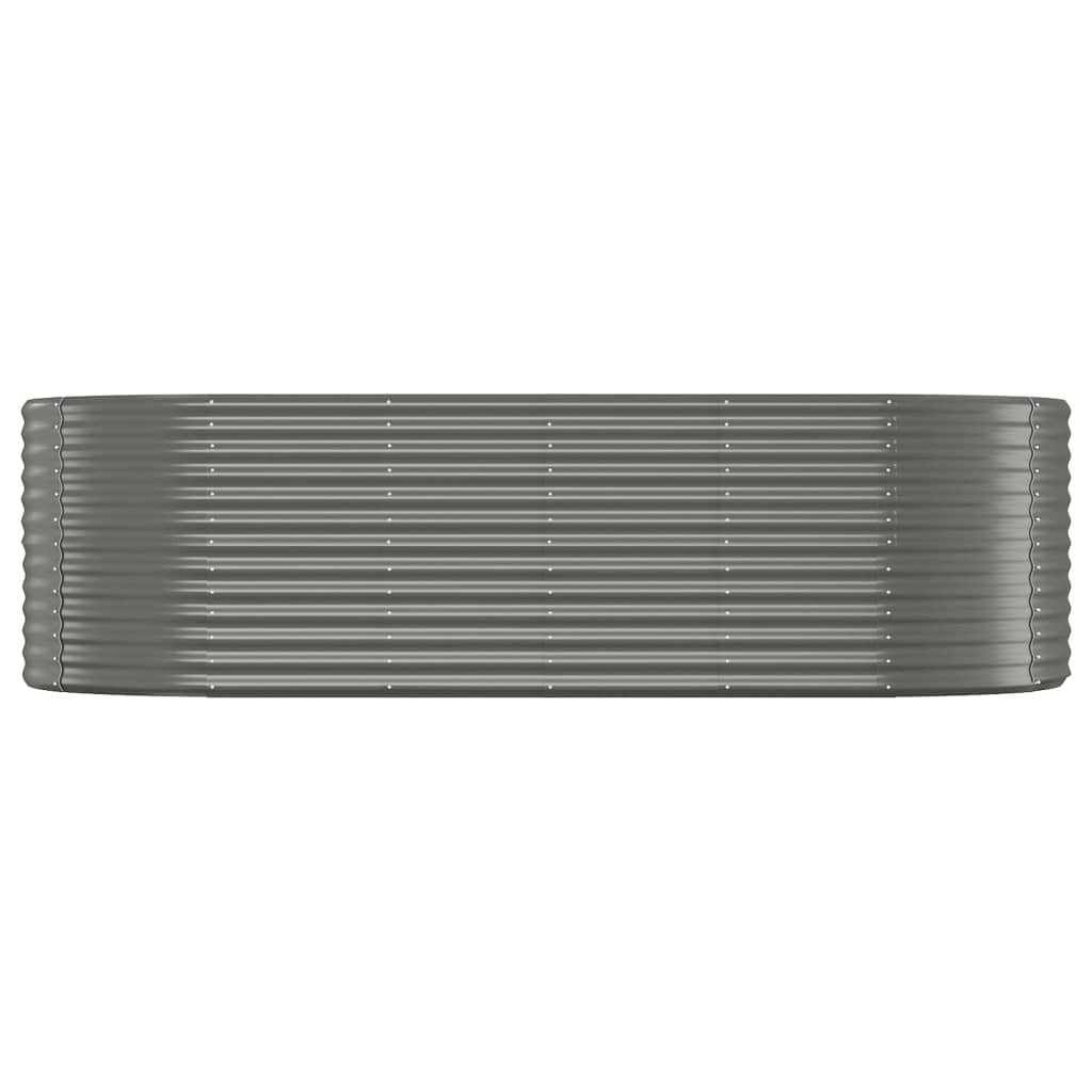 vidaXL Garden Raised Bed Galvanised Steel 249x100x68 cm Grey