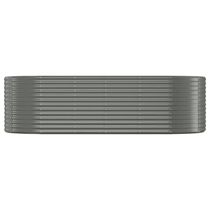 vidaXL Garden Raised Bed Galvanised Steel 249x100x68 cm Grey