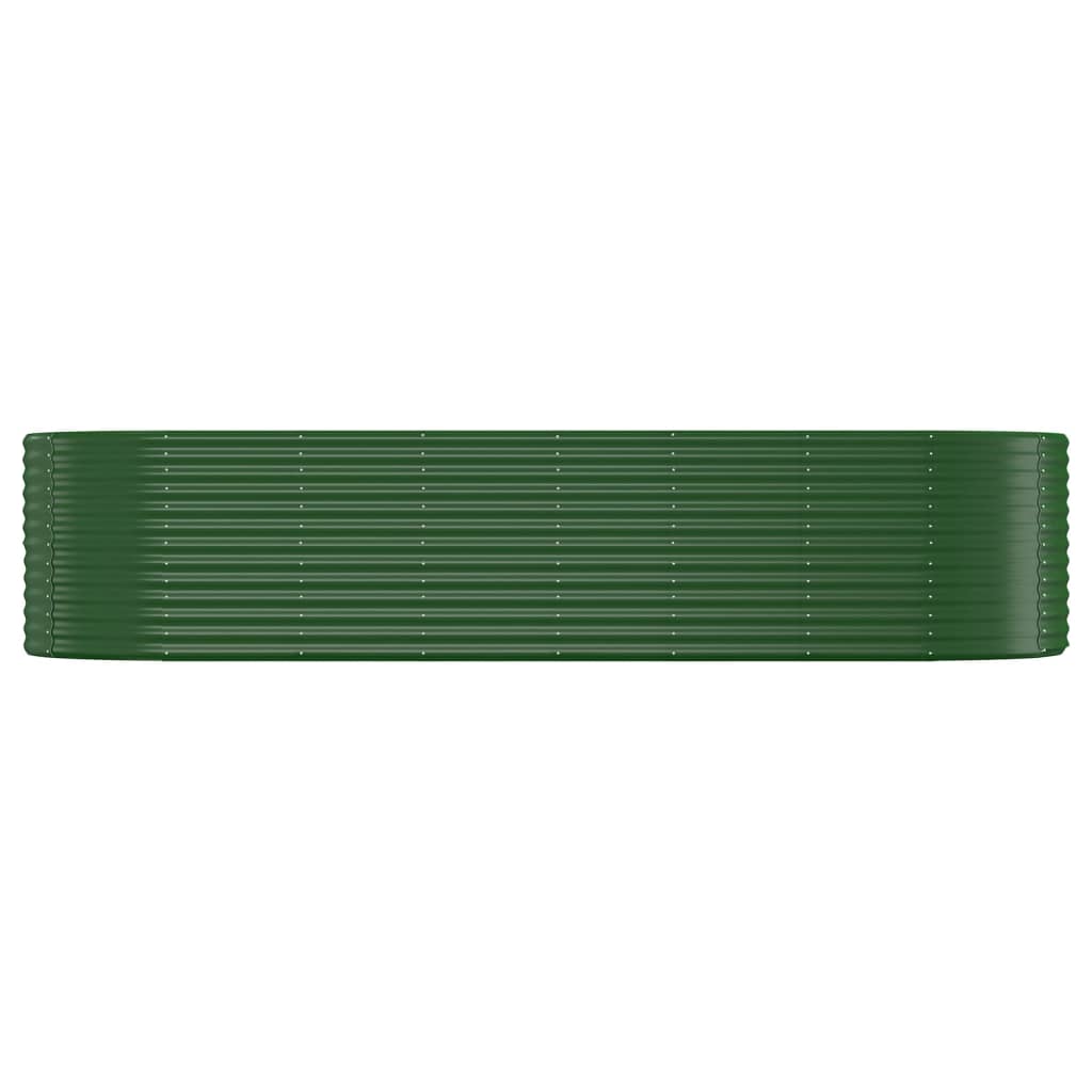 vidaXL Garden Raised Bed | Green | Powder-coated steel | Large