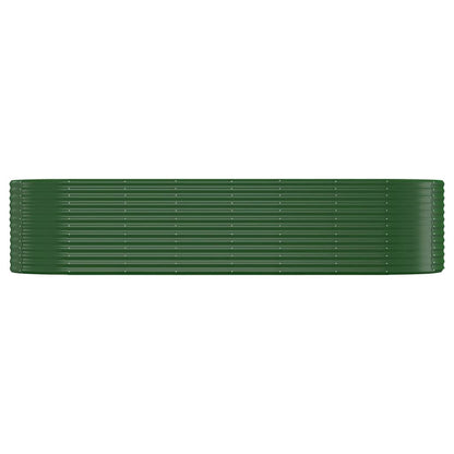 vidaXL Garden Raised Bed | Green | Powder-coated steel | Large