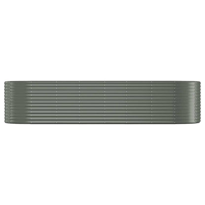vidaXL Garden Raised Bed | Grey | Powder-coated steel | Large | Planters