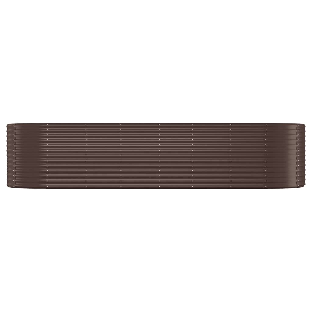 vidaXL Garden Raised Bed | Brown | Powder-coated steel | 322 x 100 x 68 cm