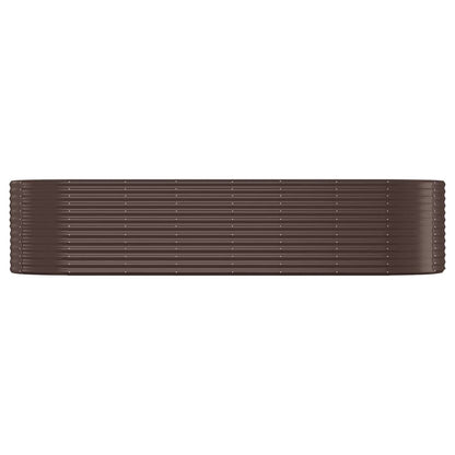 vidaXL Garden Raised Bed | Brown | Powder-coated steel | 322 x 100 x 68 cm