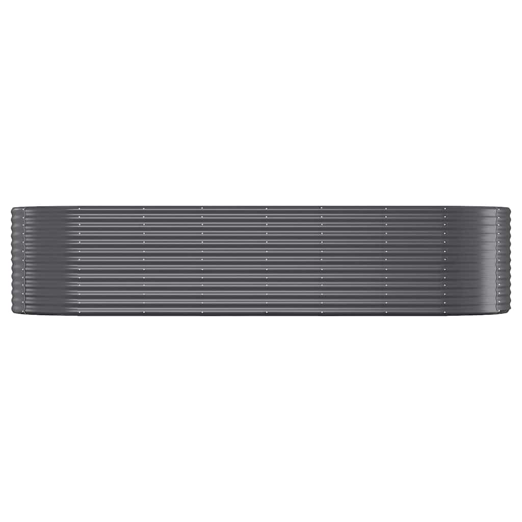 vidaXL Garden Raised Bed | Anthracite | Powder-coated steel | Large |  Durable