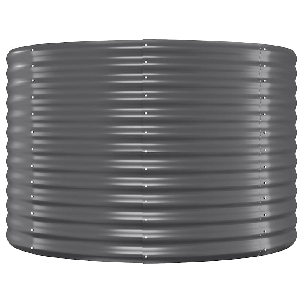 vidaXL Garden Raised Bed | Anthracite | Powder-coated steel | Large |  Durable