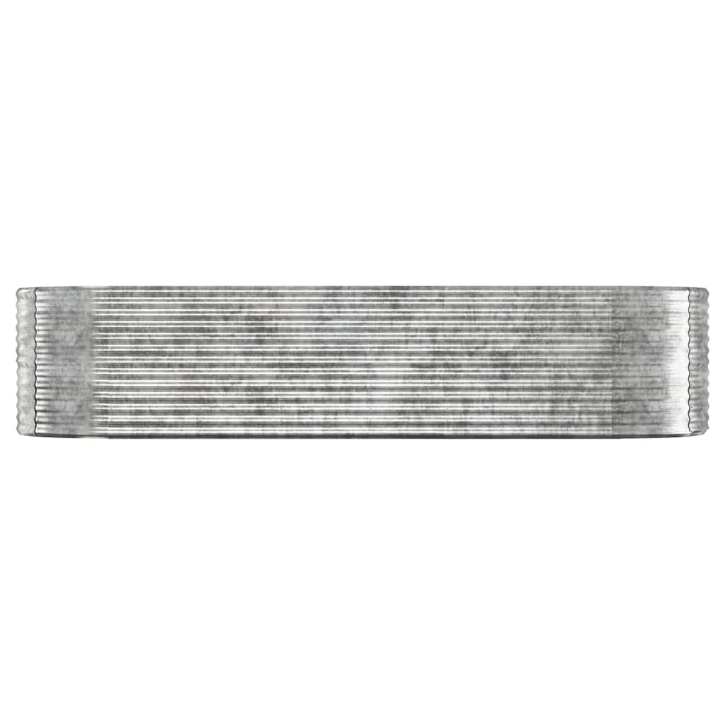 vidaXL Garden Raised Bed Galvanised Steel 322x100x68 cm Silver