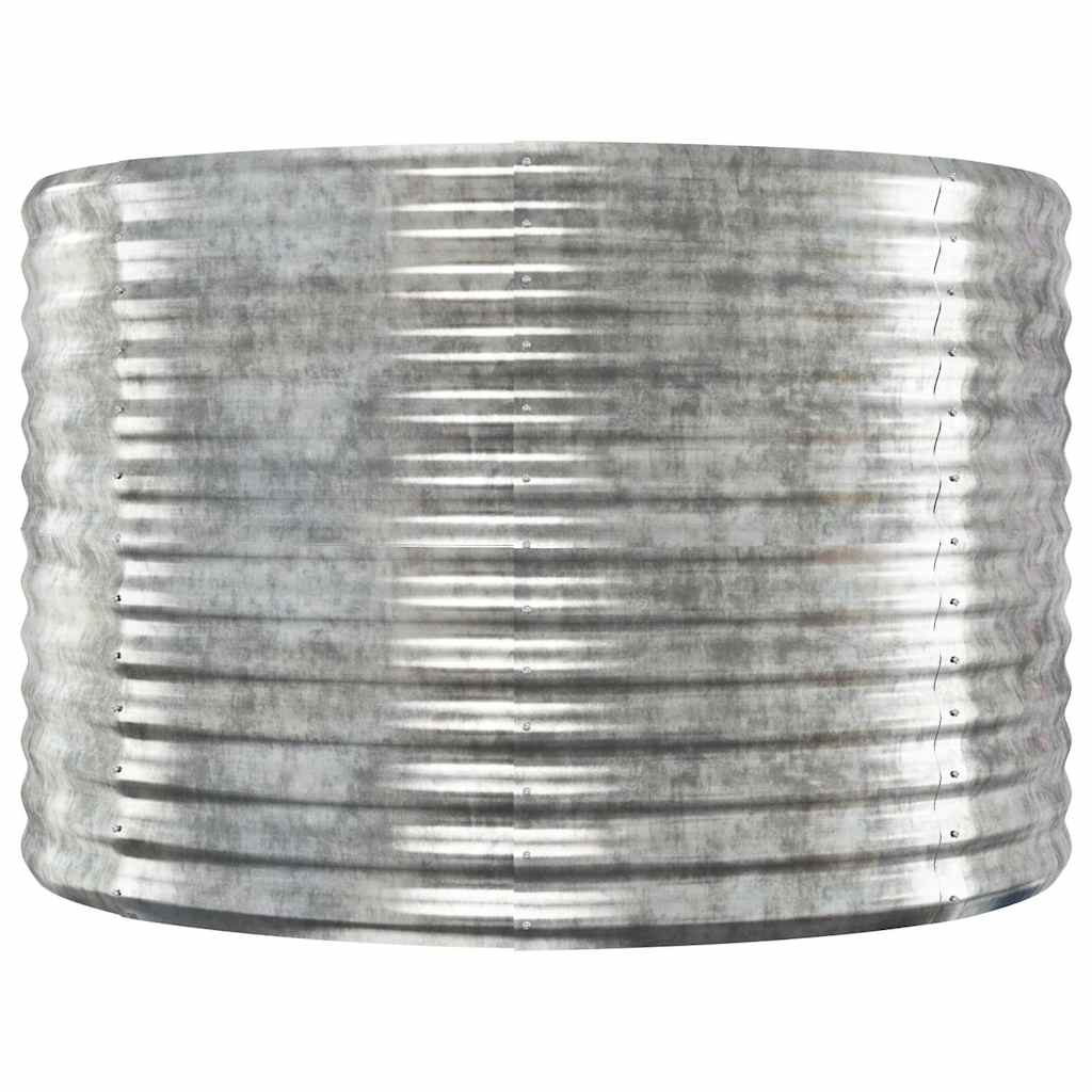 vidaXL Garden Raised Bed Galvanised Steel 322x100x68 cm Silver