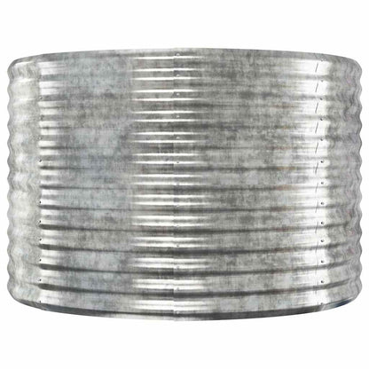 vidaXL Garden Raised Bed Galvanised Steel 322x100x68 cm Silver