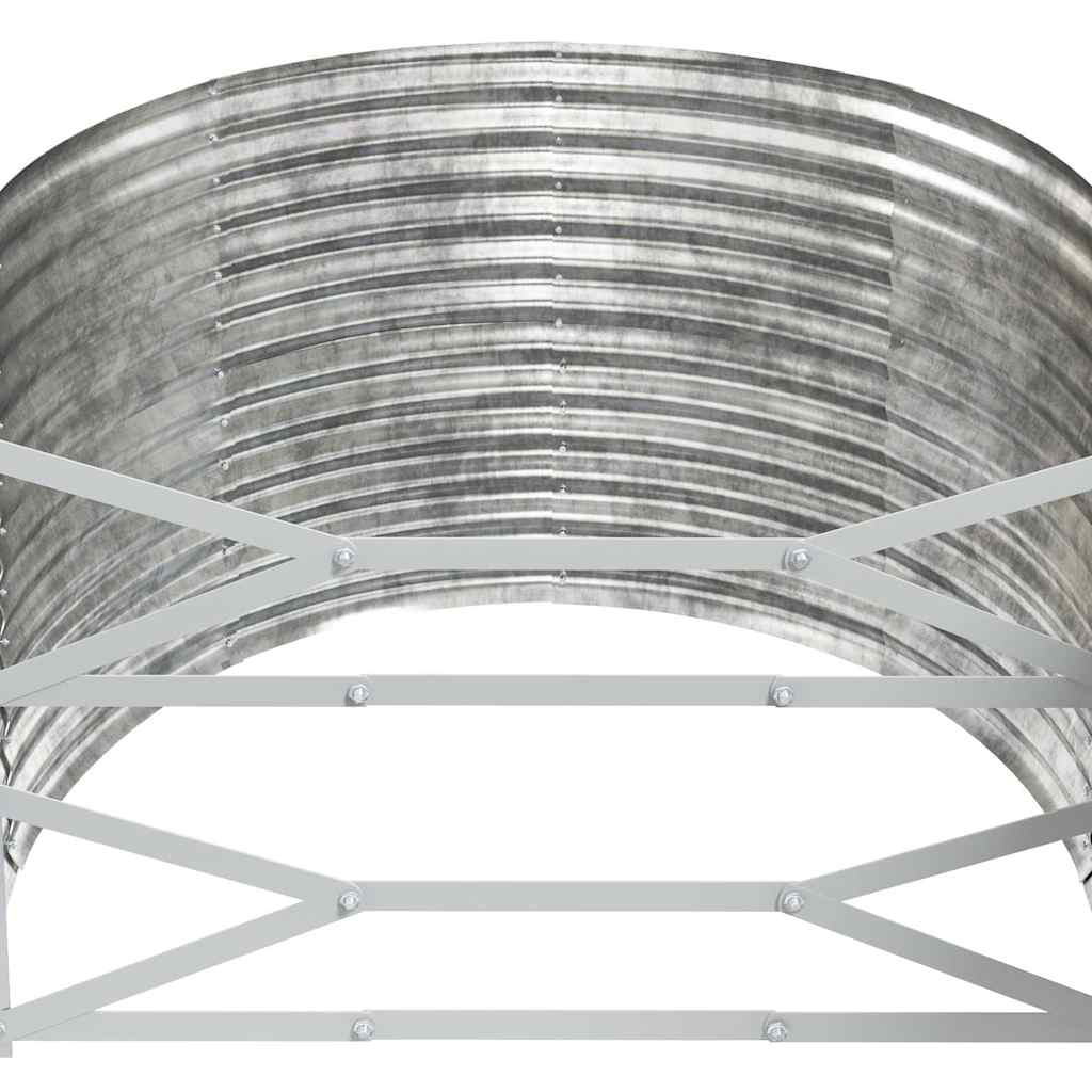 vidaXL Garden Raised Bed Galvanised Steel 322x100x68 cm Silver
