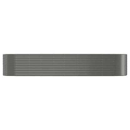 vidaXL Garden Raised Bed Galvanised Steel 396x100x68 cm Grey