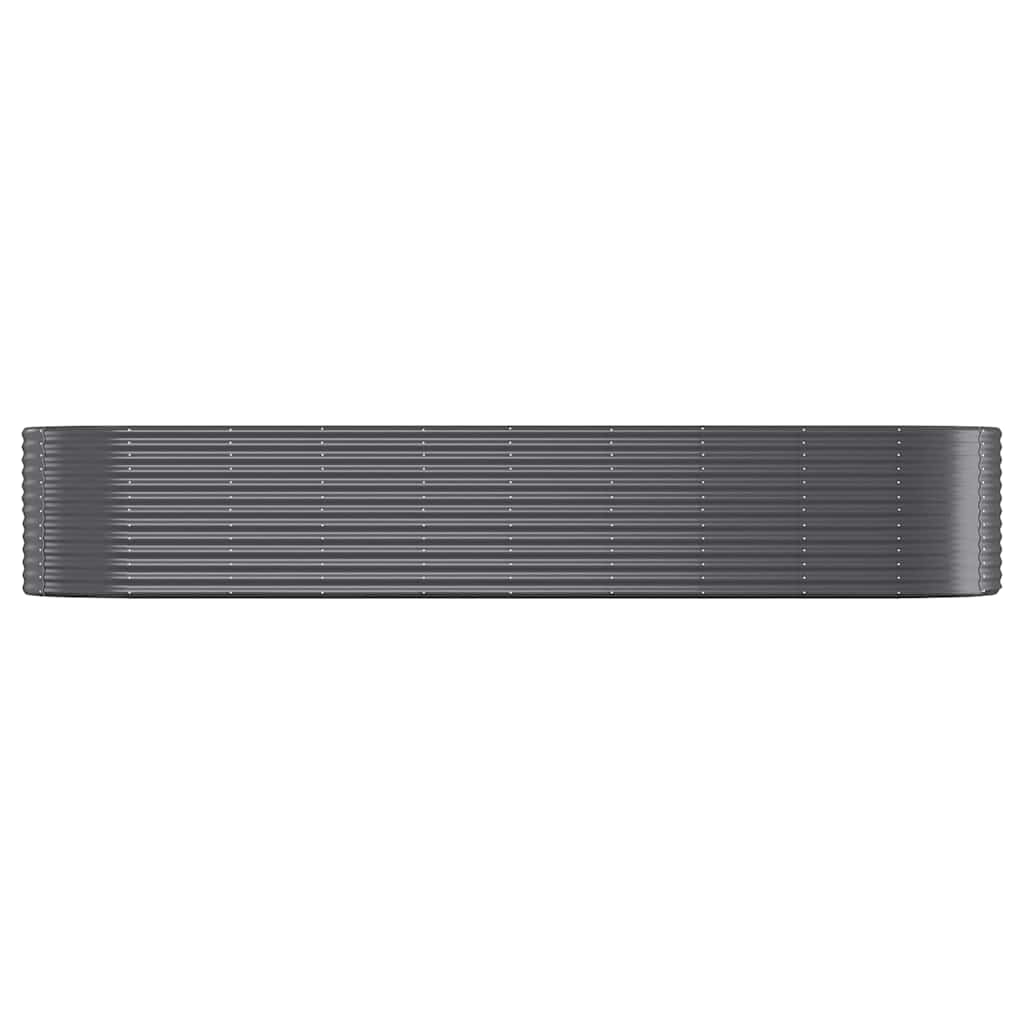 vidaXL Garden Raised Bed | Anthracite | Powder-coated steel | 396x100x68 cm