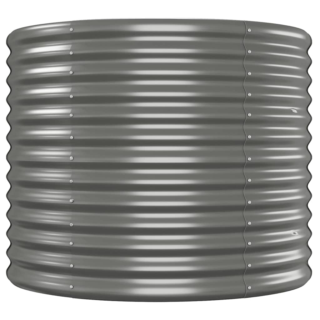 vidaXL Garden Raised Bed Grey 554x100x68 cm Powder-coated Steel