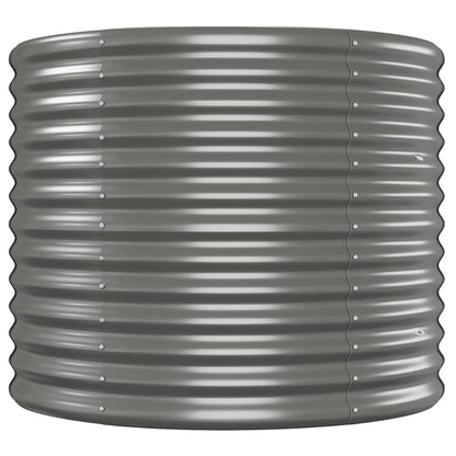 vidaXL Garden Raised Bed Grey 554x100x68 cm Powder-coated Steel