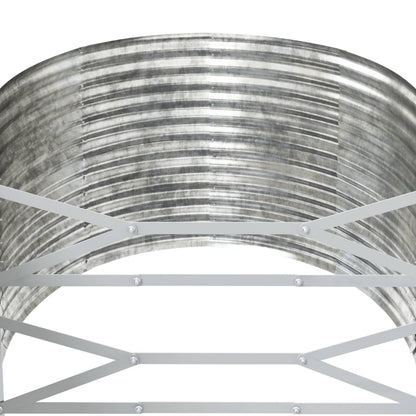 vidaXL Garden Raised Bed Silver 554x100x68 cm Powder-coated Steel