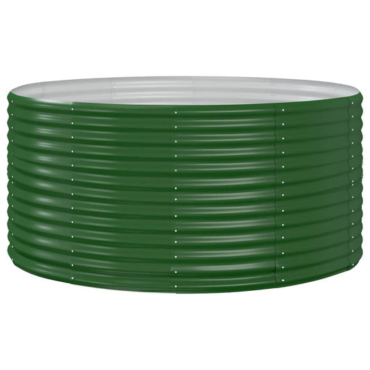 vidaXL Garden Raised Bed Green 140x140x68 cm Galvanised Steel