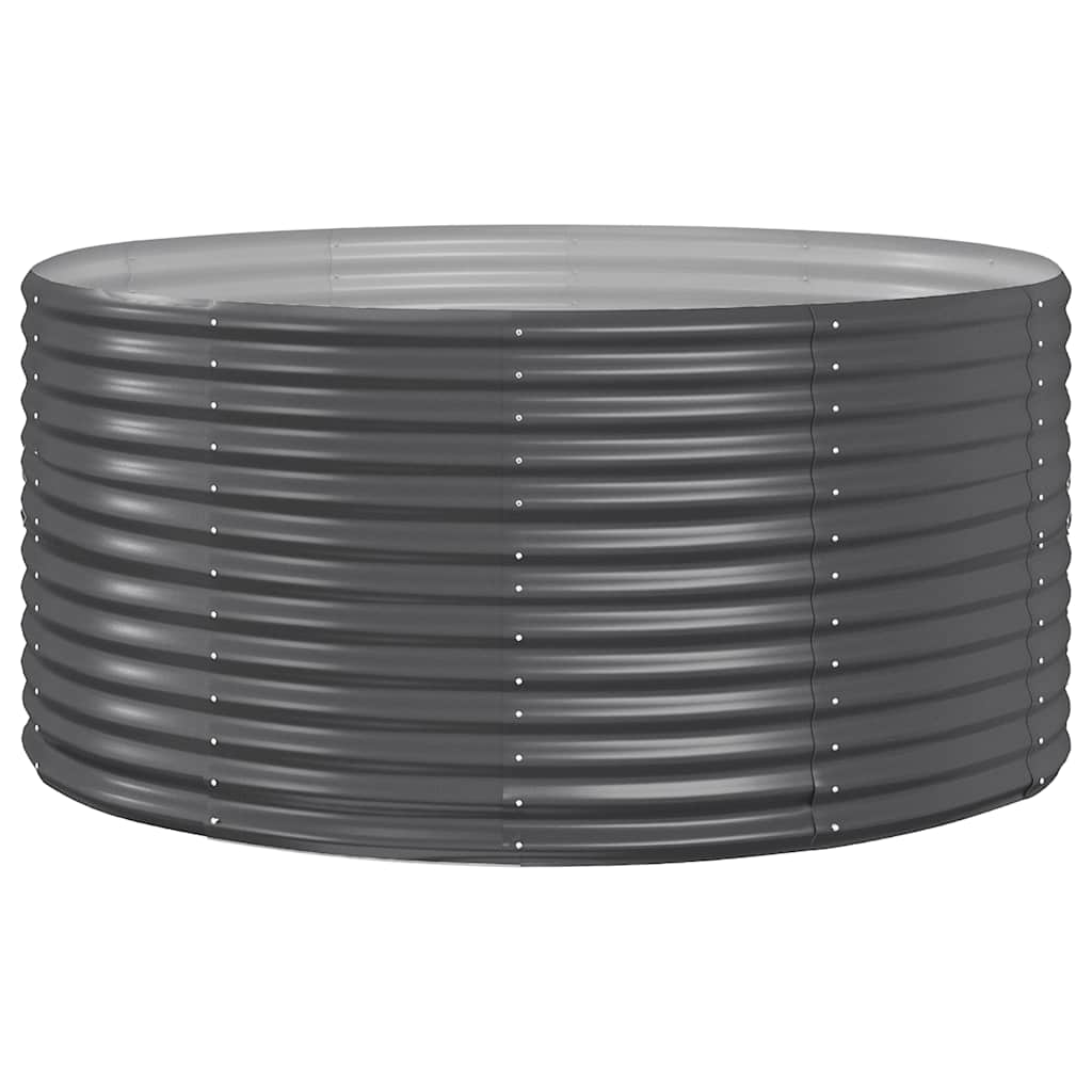 vidaXL Garden Raised Bed Anthracite 140x140x68 cm Galvanised Steel