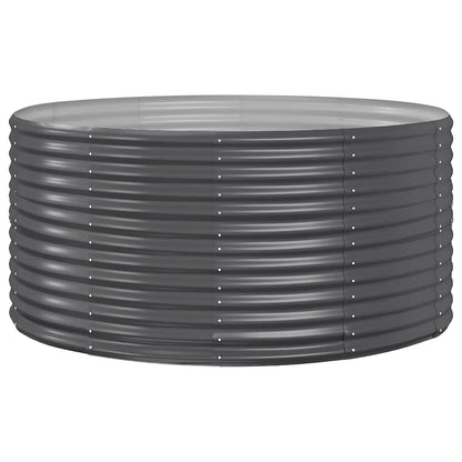 vidaXL Garden Raised Bed Anthracite 140x140x68 cm Galvanised Steel