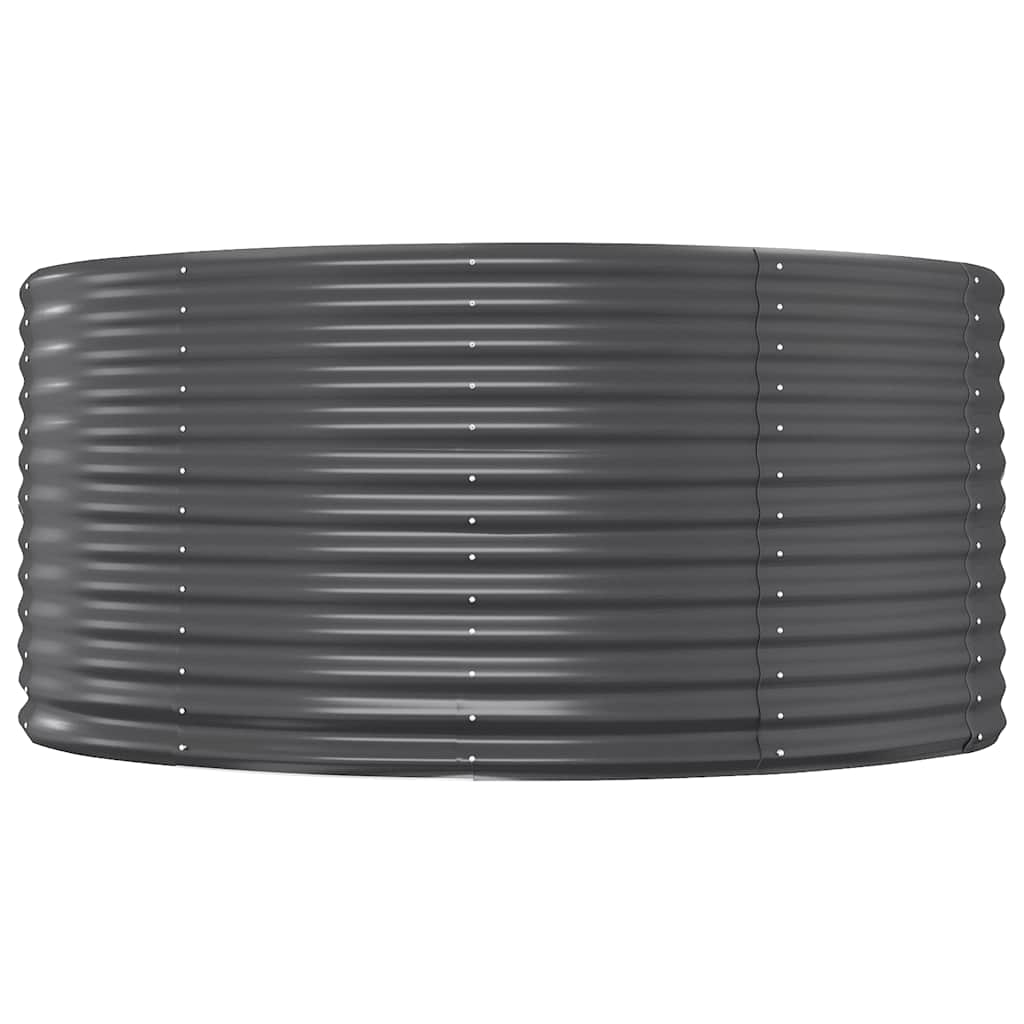 vidaXL Garden Raised Bed Anthracite 140x140x68 cm Galvanised Steel