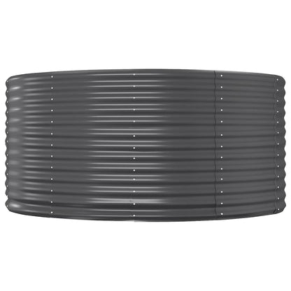 vidaXL Garden Raised Bed Anthracite 140x140x68 cm Galvanised Steel