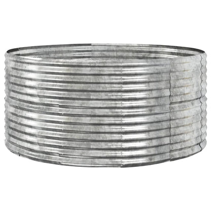 vidaXL Garden Raised Bed Silver 140x140x68 cm Galvanised Steel