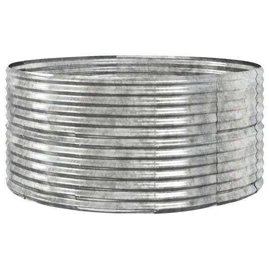 vidaXL Garden Raised Bed Silver 140x140x68 cm Galvanised Steel