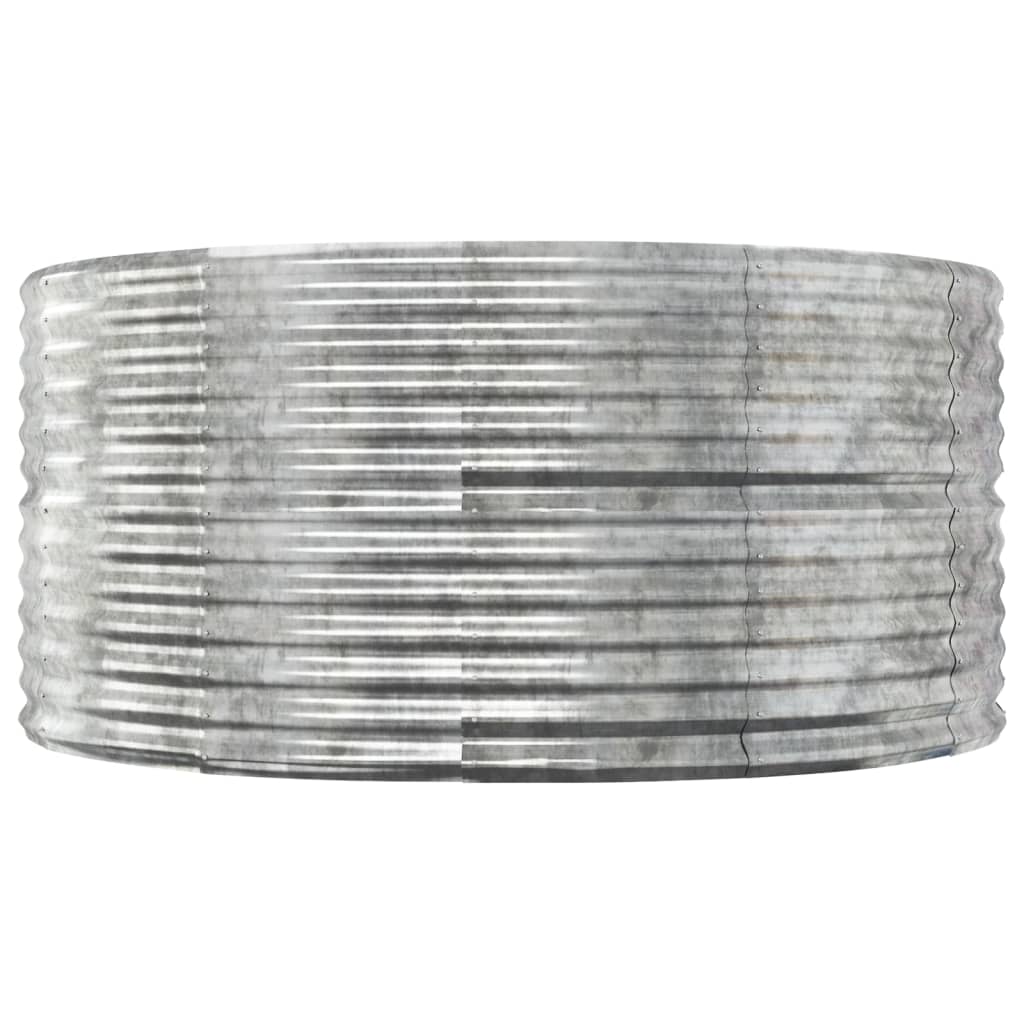 vidaXL Garden Raised Bed Silver 140x140x68 cm Galvanised Steel