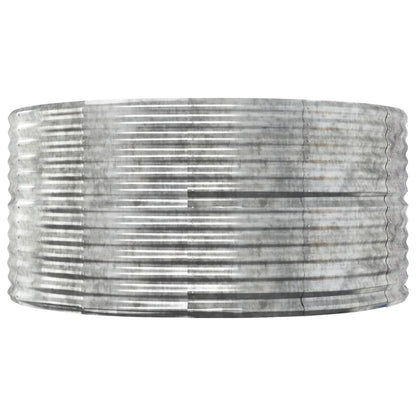 vidaXL Garden Raised Bed Silver 140x140x68 cm Galvanised Steel