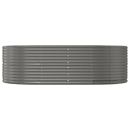vidaXL Garden Raised Bed Grey 212x140x68 cm Galvanised Steel