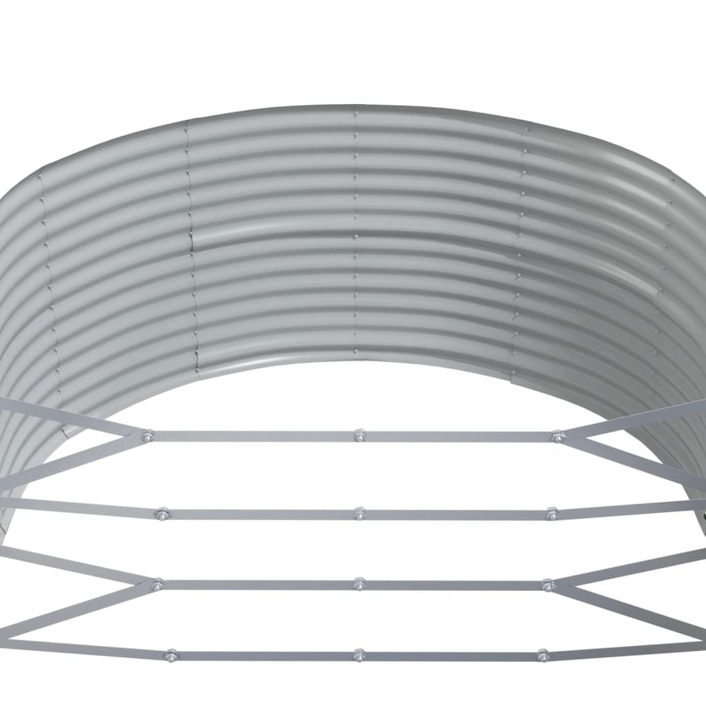 vidaXL Garden Raised Bed Grey 212x140x68 cm Galvanised Steel