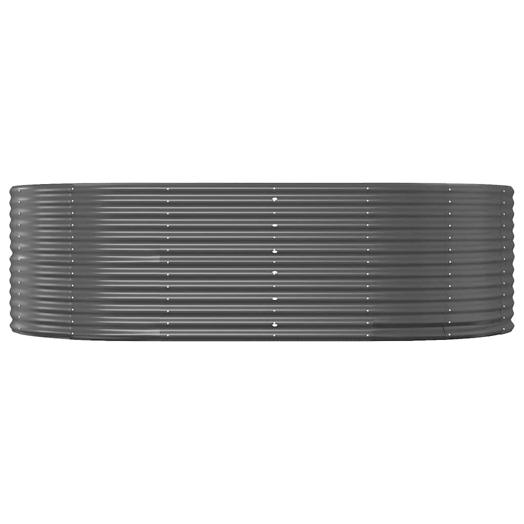 vidaXL Garden Raised Bed Anthracite 212x140x68 cm Galvanised Steel