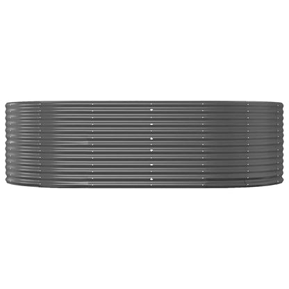 vidaXL Garden Raised Bed Anthracite 212x140x68 cm Galvanised Steel