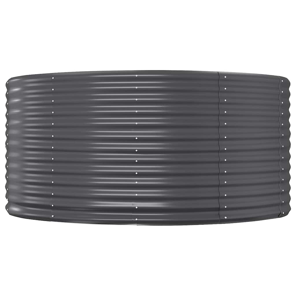 vidaXL Garden Raised Bed Anthracite 212x140x68 cm Galvanised Steel