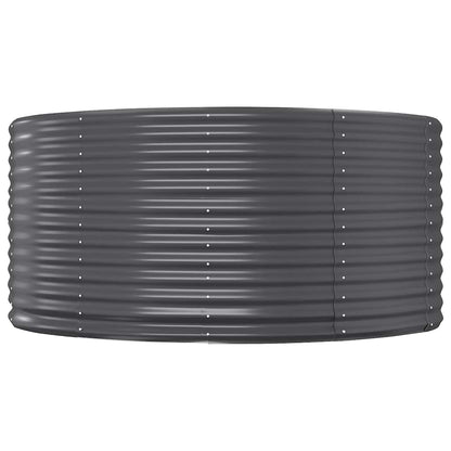 vidaXL Garden Raised Bed Anthracite 212x140x68 cm Galvanised Steel