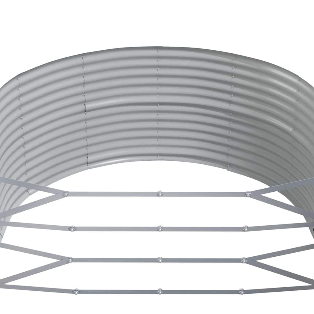 vidaXL Garden Raised Bed Anthracite 212x140x68 cm Galvanised Steel