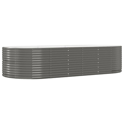 vidaXL Garden Raised Bed Grey 291x140x68 cm Galvanised Steel