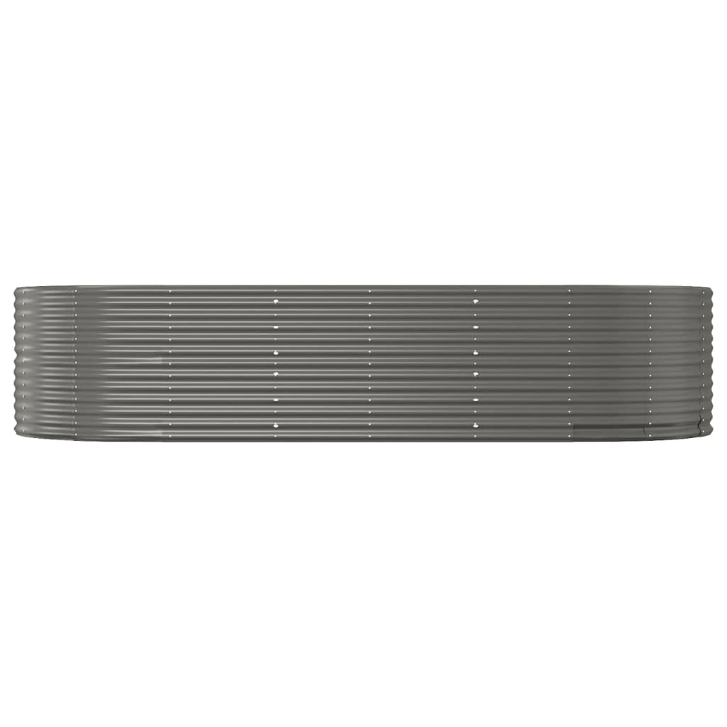 vidaXL Garden Raised Bed Grey 291x140x68 cm Galvanised Steel