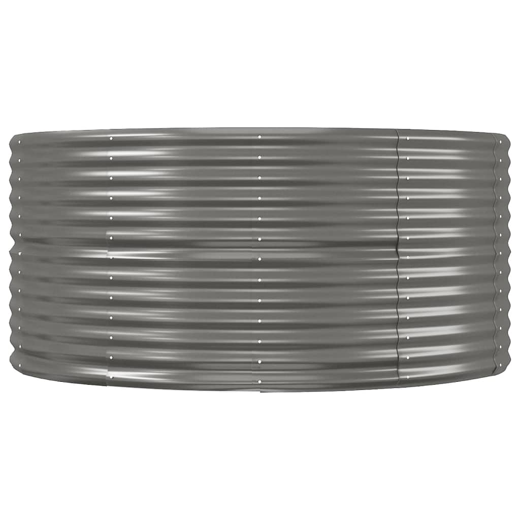 vidaXL Garden Raised Bed Grey 291x140x68 cm Galvanised Steel