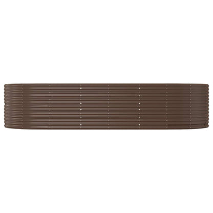 vidaXL Garden Raised Bed Brown 291x140x68 cm Galvanised Steel