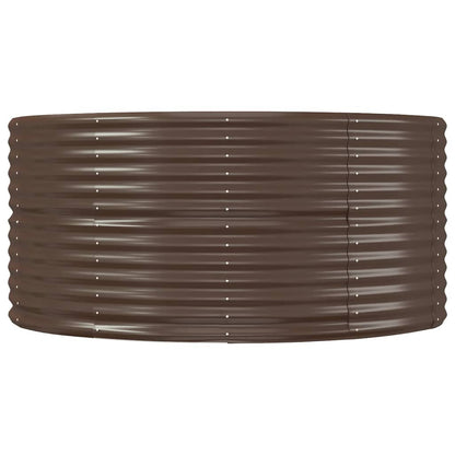 vidaXL Garden Raised Bed Brown 291x140x68 cm Galvanised Steel