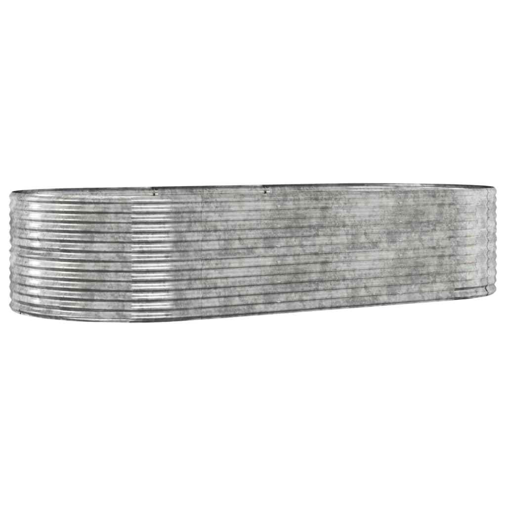 vidaXL Garden Raised Bed Silver 291x140x68 cm Galvanised Steel
